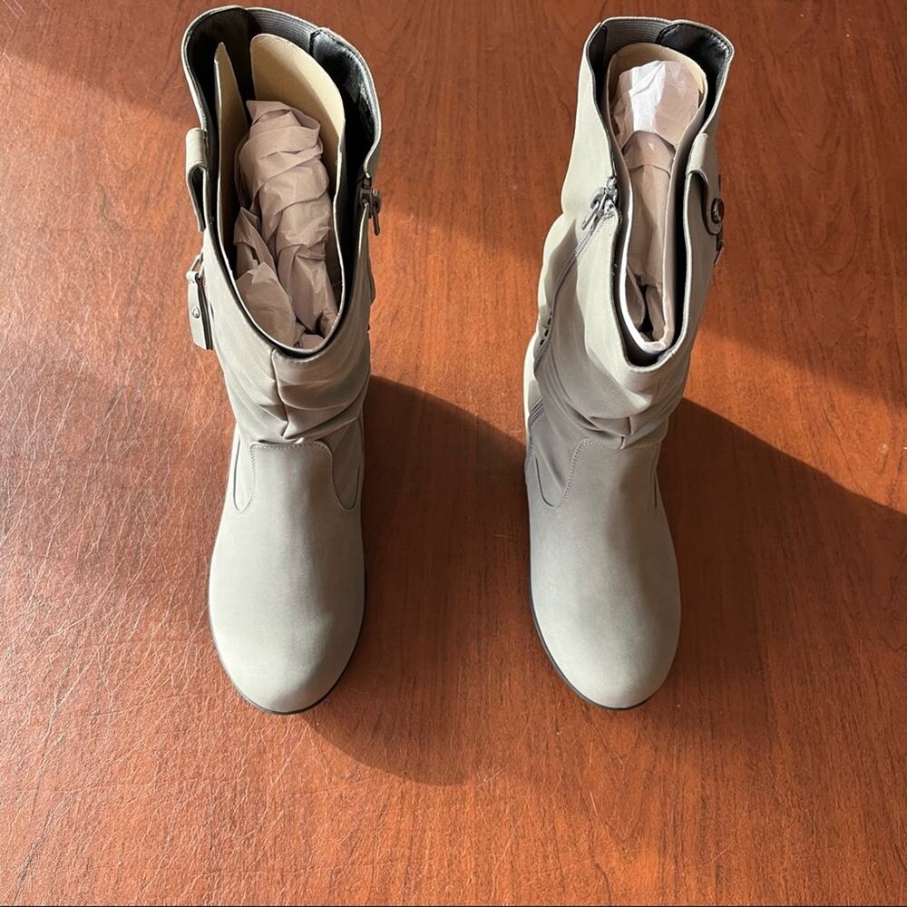 Comfortview Keomi Wide Calf Boots Gray 7.5WW